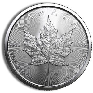 1 oz Silver Canadian Maple Leaf – Sealed Box (Year Varies)