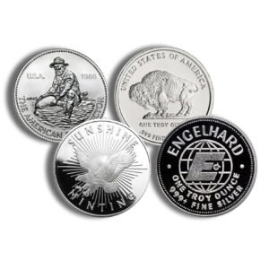 1 oz Silver Round – Design Varies – Secondary Market