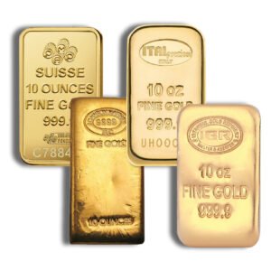 10 oz Gold Bar – Brand Varies .9999
