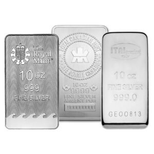 10 oz Silver Bar – Brand Varies