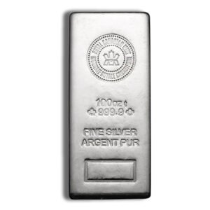 100 oz Silver Bar – Royal Canadian Mint – RCM