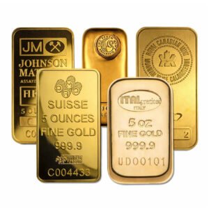 5 oz Gold Bar – Brand Varies .9999