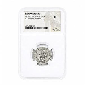 Herennia Etruscilla (249-251 CE), Roman Silver Denarius NGC(XF)